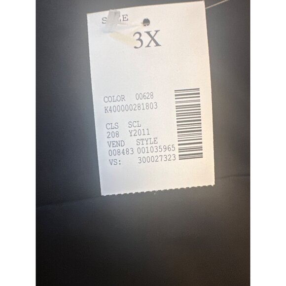 Catherines Womens Plus Size Black Tank Top 3X 26/28W Polyester & Spandex - Picture 2 of 6